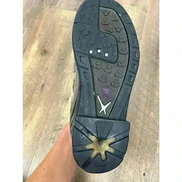 Ariat Women's 7.5B Maxtrak UI Pro Boots Taupe Purple Riding Equestrian EUC - Picture 5 of 8